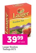 Laager Rooibos Teabags-80's Per Pack