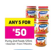 Purity 2nd Foods-Any 5 x 125ml