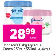 Johnson's Baby Aqueous Cream-250ml/350ml Each
