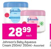 Johnson's Baby Aqueous Cream-250ml/350ml Each