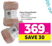 Heavy ZigZag Blanket-200cm x 220cm Each