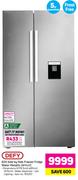 Defy 621Ltr Side By Side Freezer Fridge Water Metallic DFF437