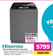 Hisense 16Kg TL Wash Machine WTX1602T