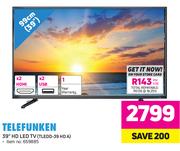 Telefunken 39" HD LED TV TLEDD-39 HD A