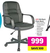 Leo Mid Back Chair (Black)