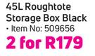 Addis 45Ltr Roughtote Storage Box Black-For 2