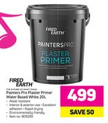 Fired Earth Painters Pro Plaster Primer Water White-20Ltr