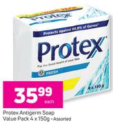 Protex Antigerm Soap Value Pack-4 x 150g