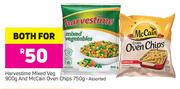 Harvestime Mixed Vegetables 900g And McCain Oven Chips Assorted 750g-For Both