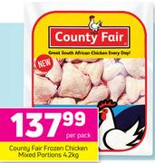 County Fair Frozen Chicken Mixed Portions-4.2Kg Per Pack