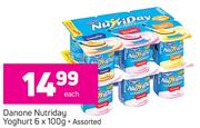 Danone Nutriday Yoghurt Assorted-6 x 100g