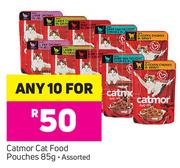 Catmor Cat Food Pouches Assorted-For Any 10 x 85g