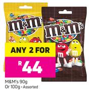 M&M's Assorted-Any 2 x 90g/100g