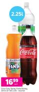 Coca Cola, Sprite, Fanta, Stoney Zero's Or Tab Assorted-2.25Ltr Each