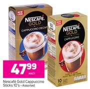 Nescafe Gold Cappuccino Sticks Assorted-10's Pack Each