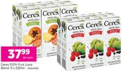 Ceres 100% Fruit Juice Blend Assorted-6x200ml Per Pack