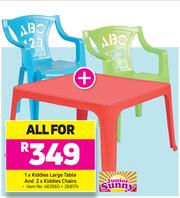 Special Junior Sunny 1 X Kiddies Large Table 2 x Kiddies Chairs