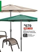 Assorted Round 3m Aluminium Umbrella-Each