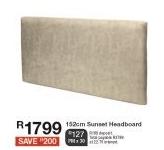 152cm Sunset Headboard