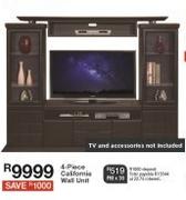 4 Piece california Wall Unit