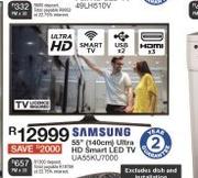 Samsung 55"(140cm) Ultra HD Smart LED TV UA55KU7000