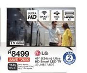 LG 49"(124cm) Ultra HD Smart LED TV 49UH617/603
