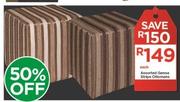 Assorted Genoa Stripe Ottomans