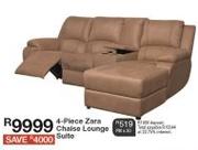 Zara 4 Piece Chaise Lounge Suite