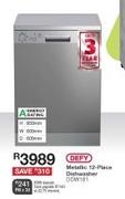 Defy Metallic 12 Place Dishwasher