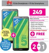 2 x Huawei Y5 Lite Smartphone-On uChoose Flexi 125 + On Promo 65