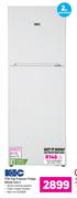 KIC 170Ltr Top Freezer Fridge White 