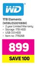 WD 1TB Elements WDBUZG0010BBK