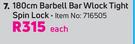 Trojan 180cm Barbell Bar W Lock Tight Spin Lock-Each