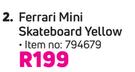 Ferrari Mini Skateboard Yellow