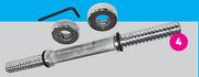 Trojan Chrome Dumbbell Handle With Lock Tight Collar-Each