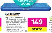 Discovery Adventures Single Airbed With Flocking