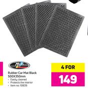 Rubber Car Mat Black 500 x 350mm-For 4