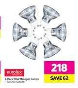 Eurolux 6 Pack 50W Halogen Lamps