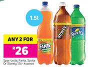 Spar-Letta, Fanta, Sprite Or Stoney-Any 2 x 1.5Ltr