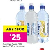 Bonaqua Pump Still Water-Any 3 x 750ml