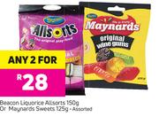 Beacon Liquorice Allsorts 150g Or Maynards Sweets 125g-For Any 2