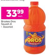 Brookes Oros Squash Assorted-2Ltr Each