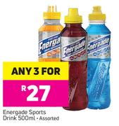 Energade Sports Drink Assorted-3 x 500ml