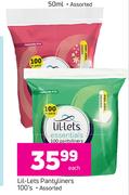 Lil-Lets Pantyliners-100's Each