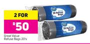 Great Value Refuse Bags-2 x 20's