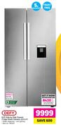 Defy 621Ltr Side By Side Freezer Fridge Water Metallic DFF437