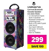 Volkano Carnival Bluetooth Karaoke Speaker (VK-3009-PRGN)