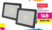 Eurolux 20w LED Floodlight Twinpack
