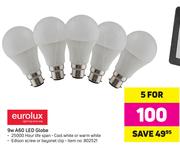 Eurolux 9w A60 LED Globe-For 5