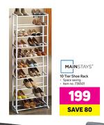 Mainstays 10 Tier Shoe Rack